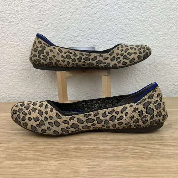 Rothys The Flat Leopard Print Round Toe Slip On Women's Size 9.5 - Picture 6 of 12